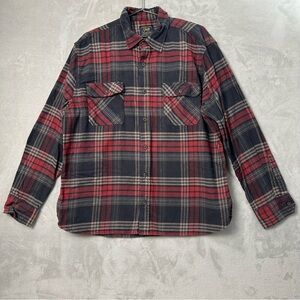 Jachs Mfg. Shirt  Men’s XXL Red Multi Plaid Heavy Work Preppy Capsule